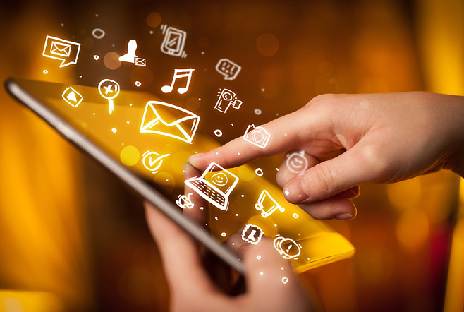 手指電子產品科技平面廣告高清素材 APP